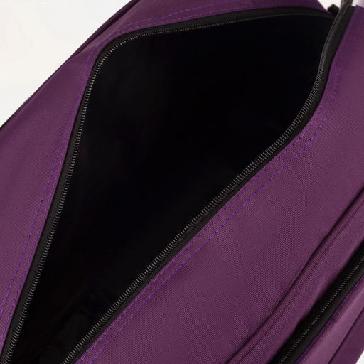 Сумка дорожная на молнии, 2 наружных кармана, держатель для чемодана, длинный ремень, цвет фиолетовый - Simaland фото 4