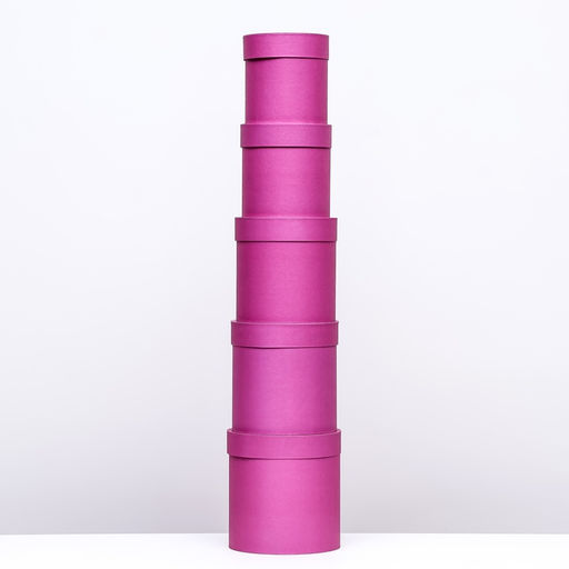 Набор шляпных коробок 5 в 1 Фуксия, 20 20 2013,5 13,5 13,5 см - UPAK LAND фото 13