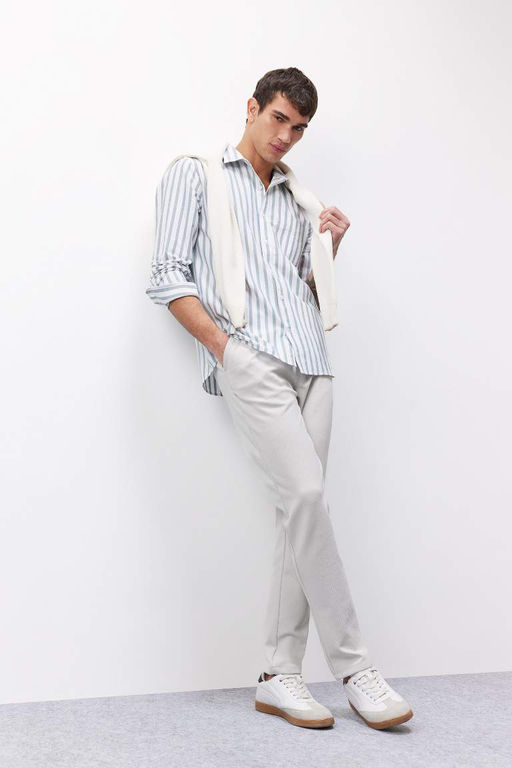 K?sl?k Jogger Pantolon Basic Duz Beli Bagc?kl? Cepli Duz Paca - Defacto фото 2