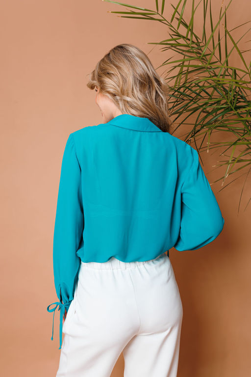 Блуза NIKVA н346-4 бирюза  фото 2