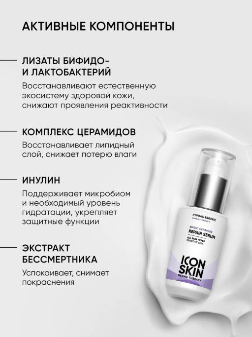 Сыворотка для лица восстанавливающая с церамидами - Icon skin фото 6