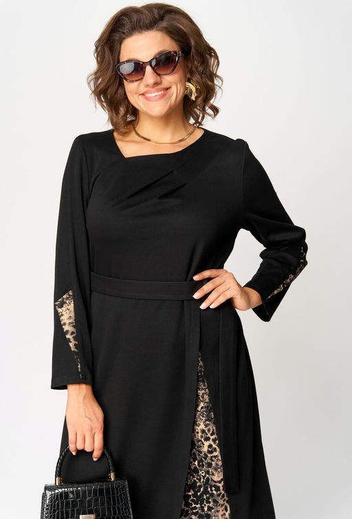 Платье EVA GRANT 7220Б принт капучино