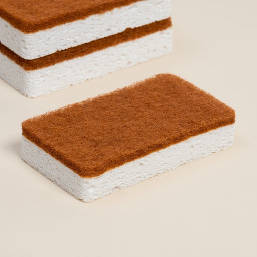 Губки для посуды SL Home, из древесной целлюлозы, с кокосовым абразивом, 3 шт. - Sima-land home фото 3