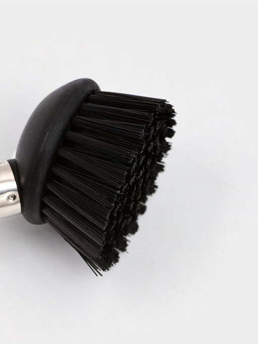 Дозатор для моющего средства Доляна «Милитари», 370 мл, с губкой и щёткой, чёрный