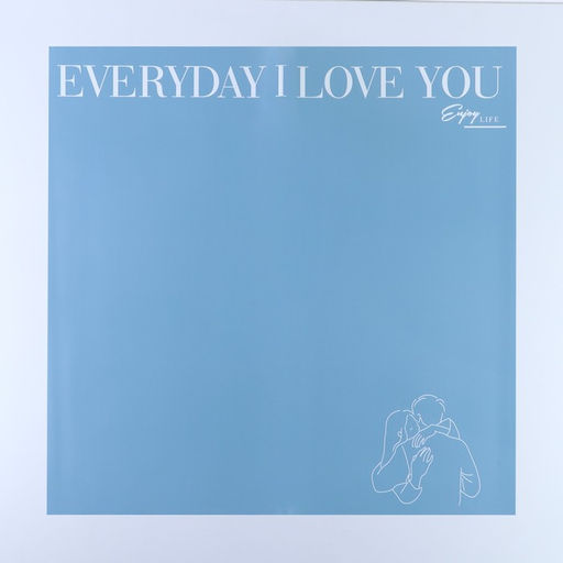 Цена за 10 шт. Плёнка двухсторонняя Love you, голубой, 56 56 см - Дарите счастье фото 2