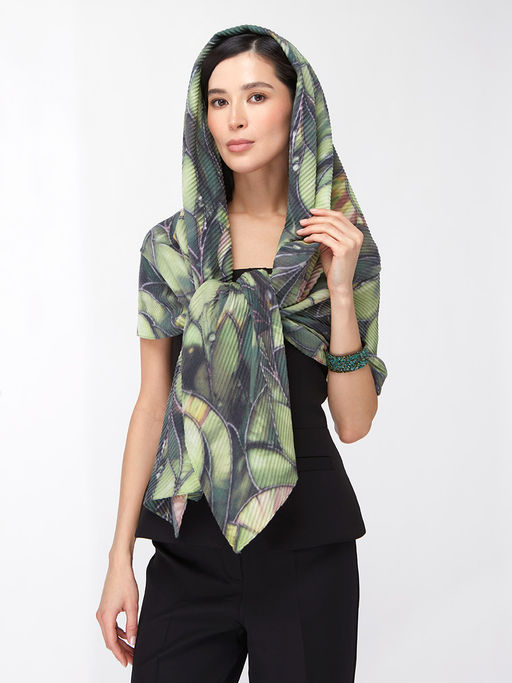 Большой, мягкий, тонкий и очень нежный двусторонний палантин с рисунком - Tantino фото 15