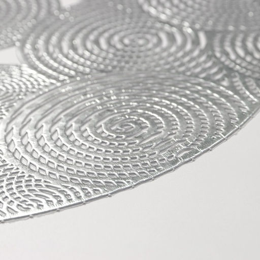 Цена за 12 шт. Салфетка сервировочная на стол Гипноз, d=38 см, цвет серебро - Simaland фото 6