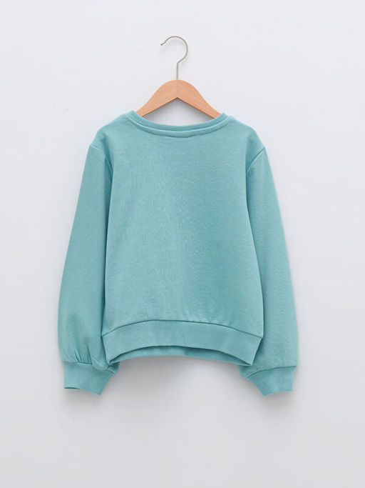 Bisiklet Yaka Daisy Duck Bask?l? Uzun Kollu K?z ?ocuk Sweatshirt - Waikiki фото 2