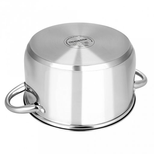 Кастрюля из нержавеющей стали Greta 2,5л, д15см, h11см, s0,4см, стеклянная крышка, Appetite (Китай) - Домашняя мода фото 6