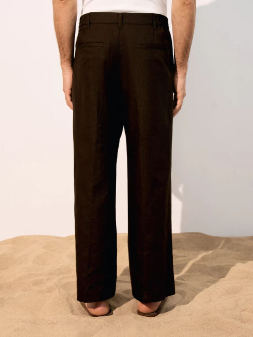 Брюки широкие из смесового льна ZR2605042114-27 / Zarina