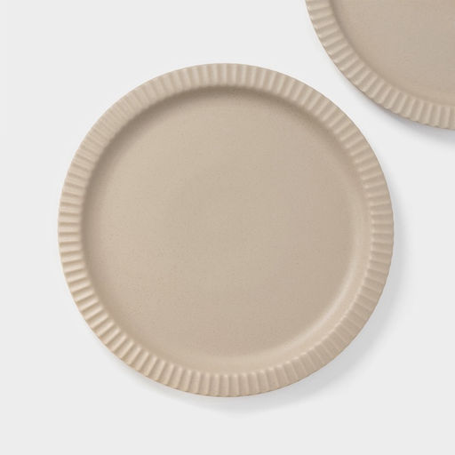 Тарелки Magistro Jarwah Lausanne, d=25 см, обеденные, набор 2 шт., фарфор, бежевые