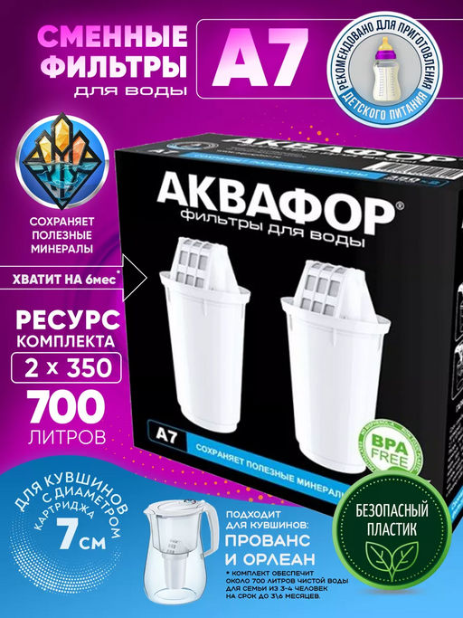 -12% Сменный модуль А7 Минерализация (комплект из 2-х штук)  Аквафор  фото 2