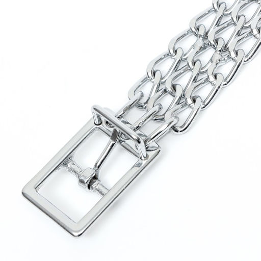 Ошейник металлический плетённый с вставкой из нейлона, 60 см х 3 мм - Пижон фото 3