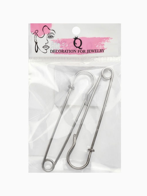 Цена за 2 шт. Булавка 8?1.5 см (набор 2 шт.), СМ-208, серебра