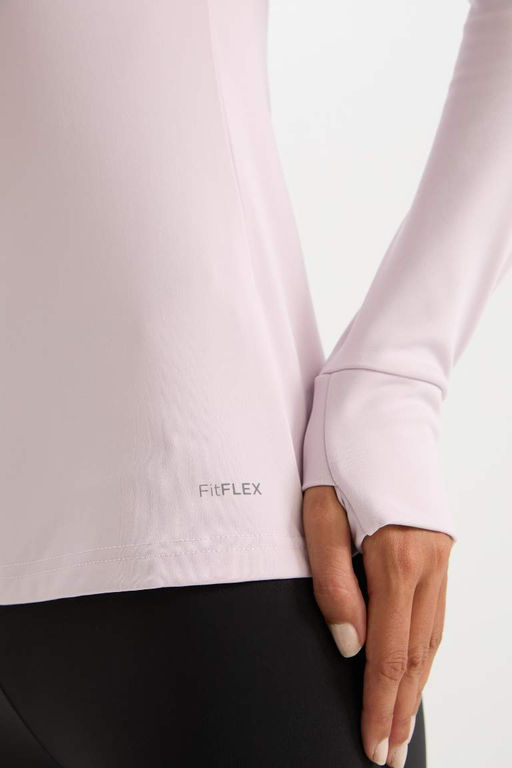 DeFactoFit Облегающая футболка с капюшоном и длинными рукавами для спортсменов  фото 5