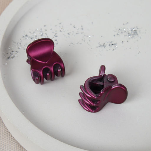 Заколка краб мини для волос набор 2 штуки / N3012-2 /уп 1/723800 перламутрорвый темный - Галеонтрейд фото 5