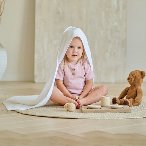 Полотенце уголок махровое Крошка Я 85х85 см, цвет белый, 100% хлопок, 320 г/м  фото 12