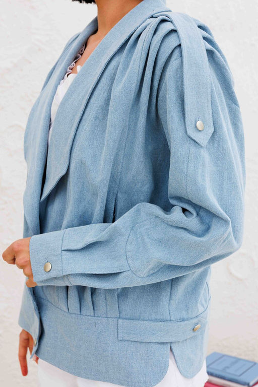 Жакет AURA 2157-164 сетло-голубой деним