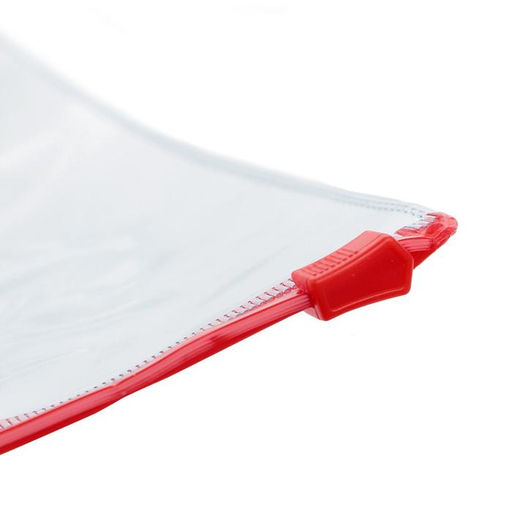 Цена за 50 шт. Папка-конверт на ZIP-молнии Calligrata А6 (130×90 мм), 120 мкр, прозрачная, на молнии, МИКС