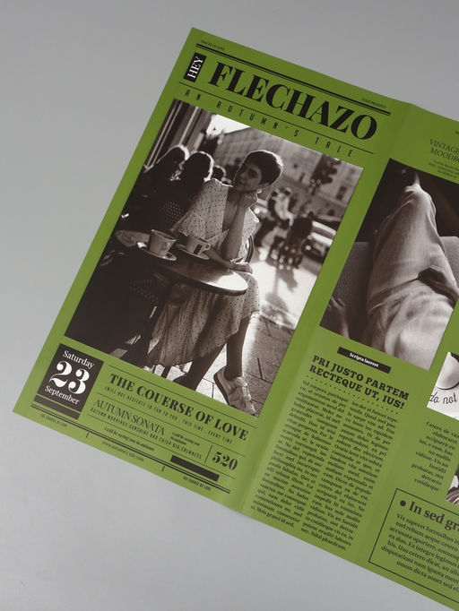 Цена за 15 шт. Плёнка флористическая «Газета любви», травянной, 65 мкм, 50×57±1 см