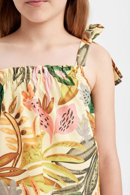 Блузка на одно плечо с узором для девочки - Defacto фото 5