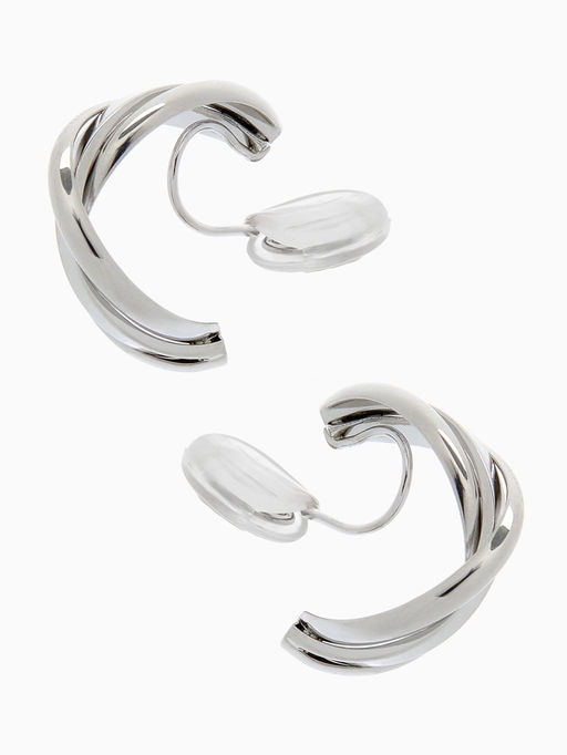 Серьги клипсы для ушей QF «Тренд», полукруг, цвет серебро