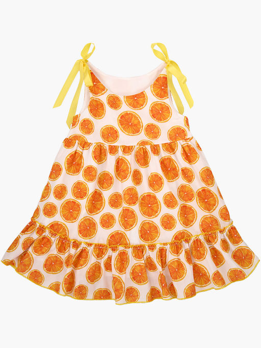 Платье летнее из хлопка UD 7494 апельсин - Mini maxi фото 3