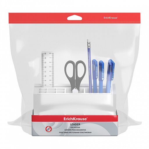 Цена за 1 шт. Набор настольный пластиковый ErichKrause Leader, Classic, черный  фото 8