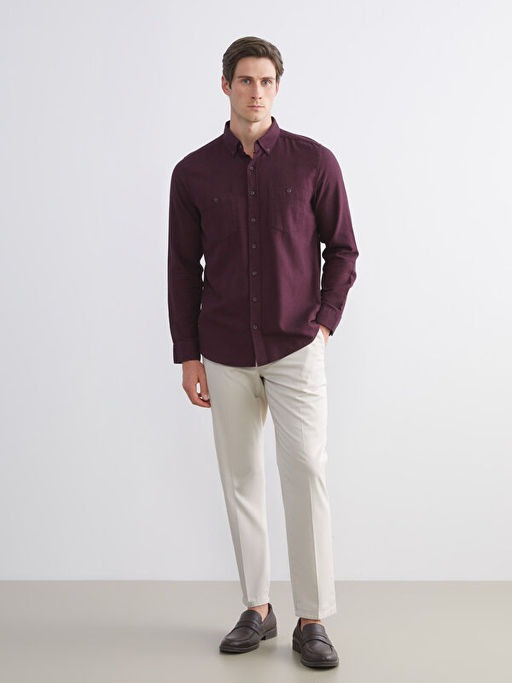 Regular Fit Uzun Kollu Gabardin Erkek G?mlek