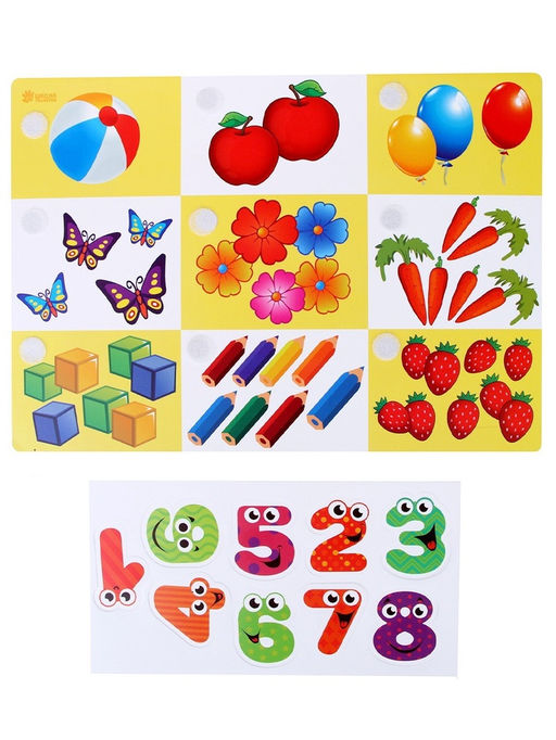 Игра на липучках «Счёт», МИНИ, 9 деталей