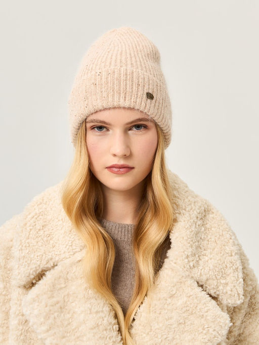Шапка жен. анг+нейл+акр+люр LB-N88063 beige