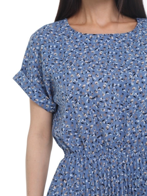 Платье Сабрина (гофре,блу) - Diolche фото 4