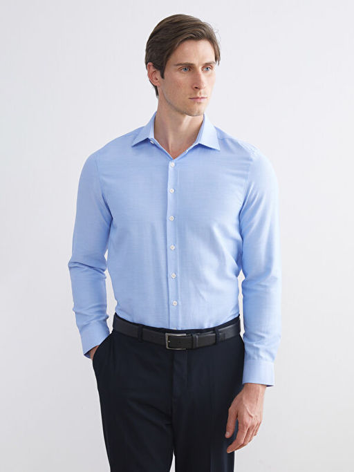 Slim Fit Uzun Kollu Oxford Erkek G?mlek