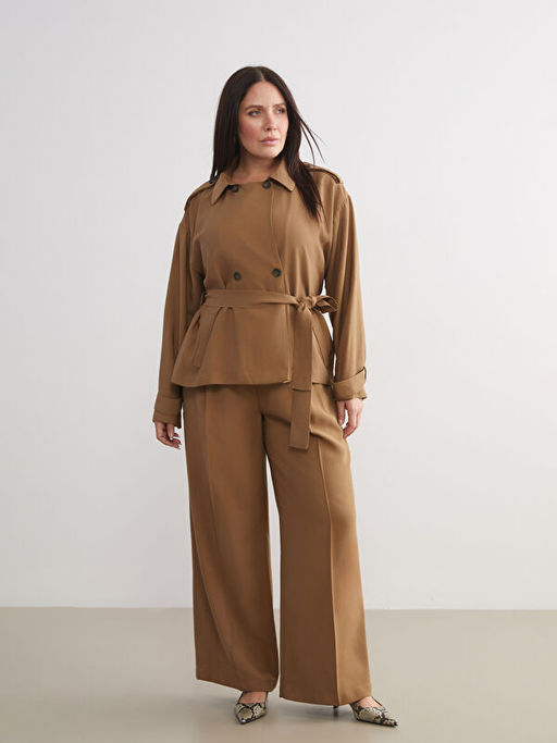 Loose Fit Geni? Pa?a Kad?n Pantolon