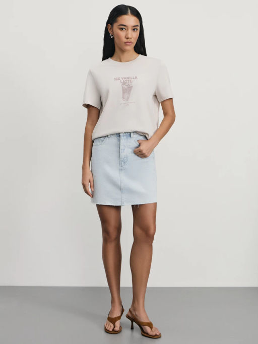 Футболка с принтом из хлопка / Zarina  фото 2