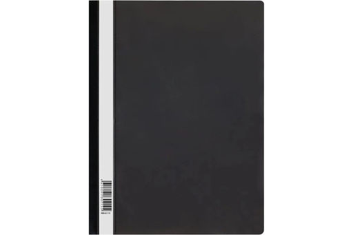 Цена за 5 шт. Скоросшиватель пластиковый А4 СТАММ, 120мкм, черный (MM-30715) с прозр. верхом