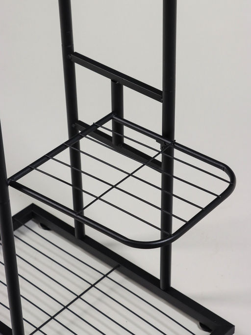 Подставка для цветов Greengo, 3 полки, 43×22×57 см, напольная, металл, чёрная