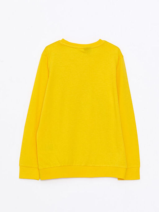 Bisiklet Yaka Pluto Bask?l? Uzun Kollu Pamuklu Erkek ?ocuk Ti??rt - Waikiki фото 2