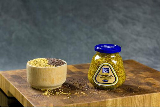 Горчица Зернистая UNI DAN 270г ст/б  фото 4