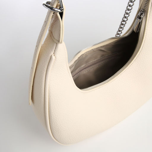 Сумка женская хобо на молнии, цвет молочный - Textura фото 9