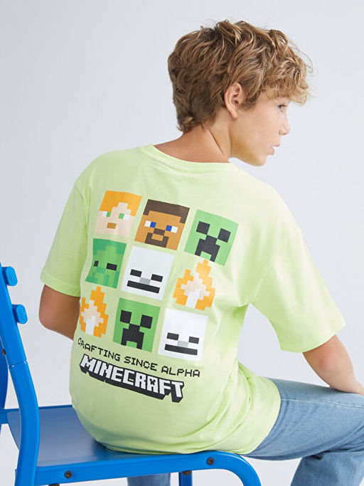 Minecraft Bask?l? Erkek ?ocuk Ti??rt