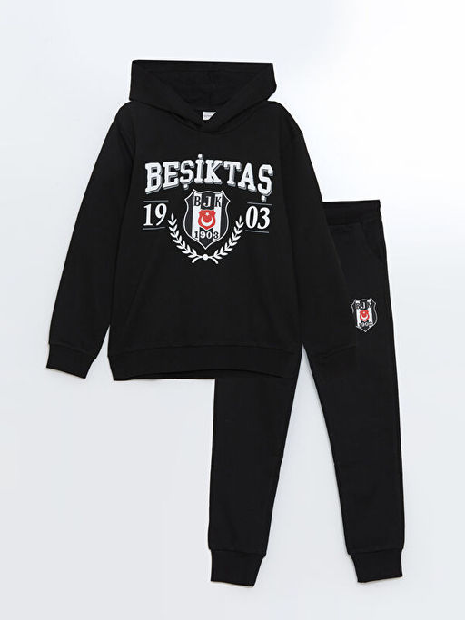 Kap??onlu Be?ikta? Bask?l? Erkek ?ocuk E?ofman Tak?m?