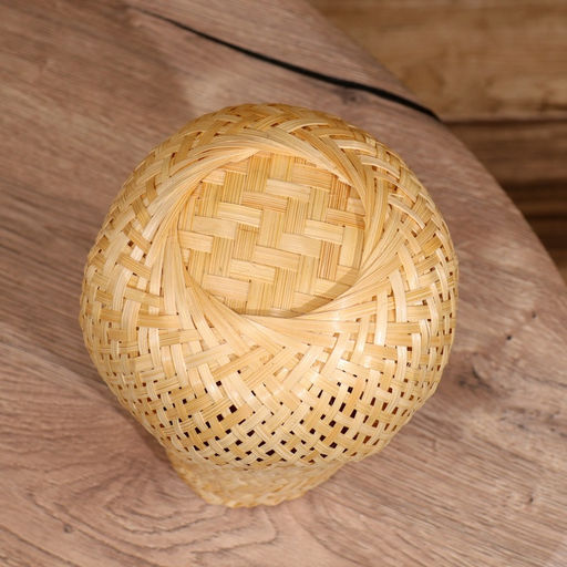Вазочка, 15×15×18 см, плетёная, бамбук