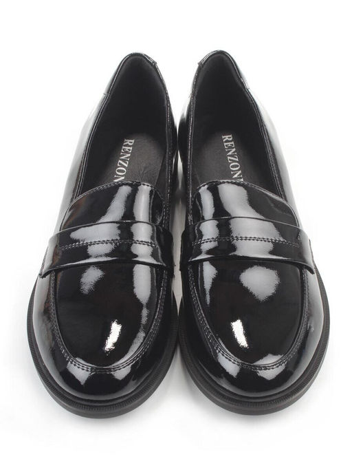 03-DCO163-1 BLACK Лоферы женские (натуральная кожа)