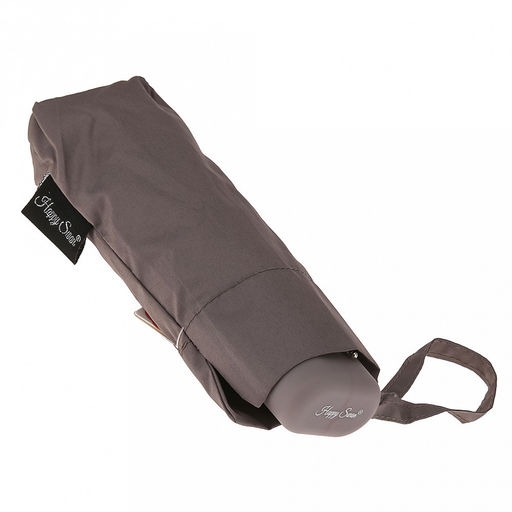 Зонт-мини механический Моно ткань эпонж (полиэстер), 6 лучей, д/купола 88см h50см, 5 сложений, 17см в сложенном виде, механизм против ветра, ручка с покрытием soft-touch, цвет серый, 184гр (Китай) - Домашняя Мода фото 8