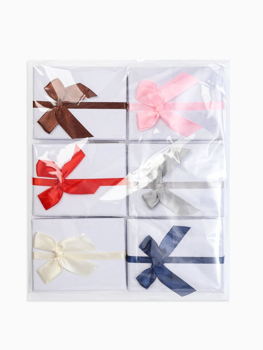 Набор коробочек подарочных 6 шт. под набор «Бантик» минимализм, 7×9, цвет МИКС (4573917)