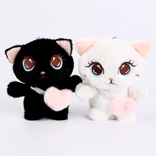 Мягкая игрушка Кот с сердцем, на брелоке, 11 см, цвета МИКС - Simaland фото 5