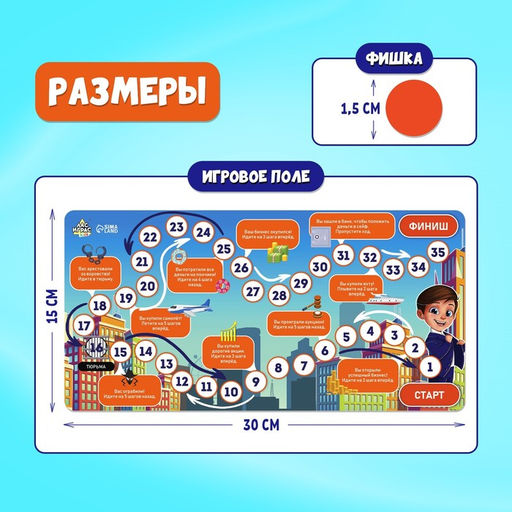 Настольная экономическая игра для детей «Бизнесмен», 2-4 игрока, 3+