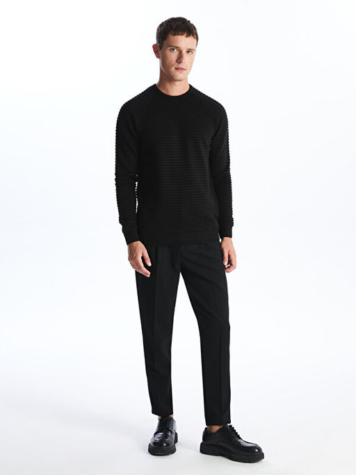 Bisiklet Yaka Erkek Triko Kazak