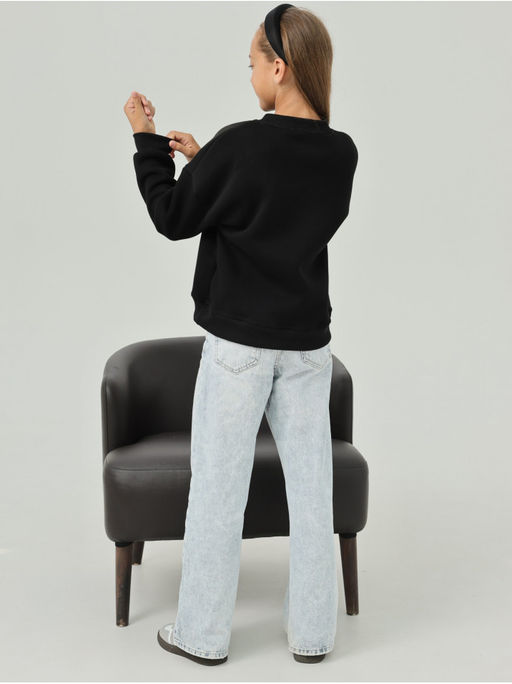 Свитшот Начес Клуб Черный Девочка - София фото 9